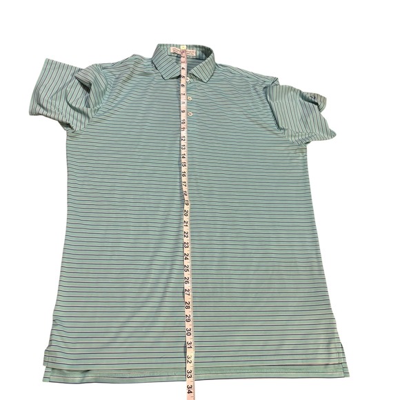 Men's Striped Polo Shirt - Blue - Picture 9 of 9